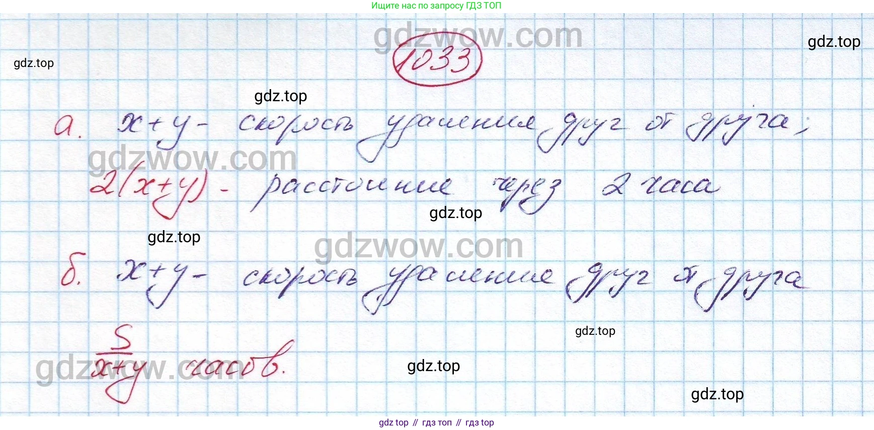 ГДЗ Алгебра, 7 класс Учебник, авторы: Никольский Сергей Михайлович, Потапов Михаил Константинович, Решетников Николай Николаевич, Шевкин Александр Владимирович, издательство Просвещение, Москва, 2019 - 2022, страница 258, номер 1033, Решение 5