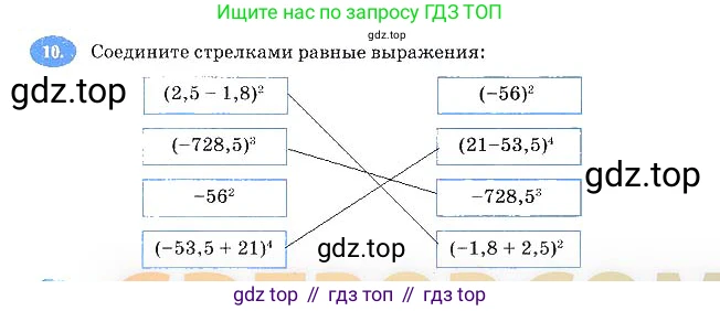 Алгебра, 7 класс рабочая тетрадь, авторы: Ключникова Елена Михайловна, Комиссарова Ирина Владимировна, издательство Экзамен, Москва, 2017, белого цвета, страница 59, номер 10, Решение 3