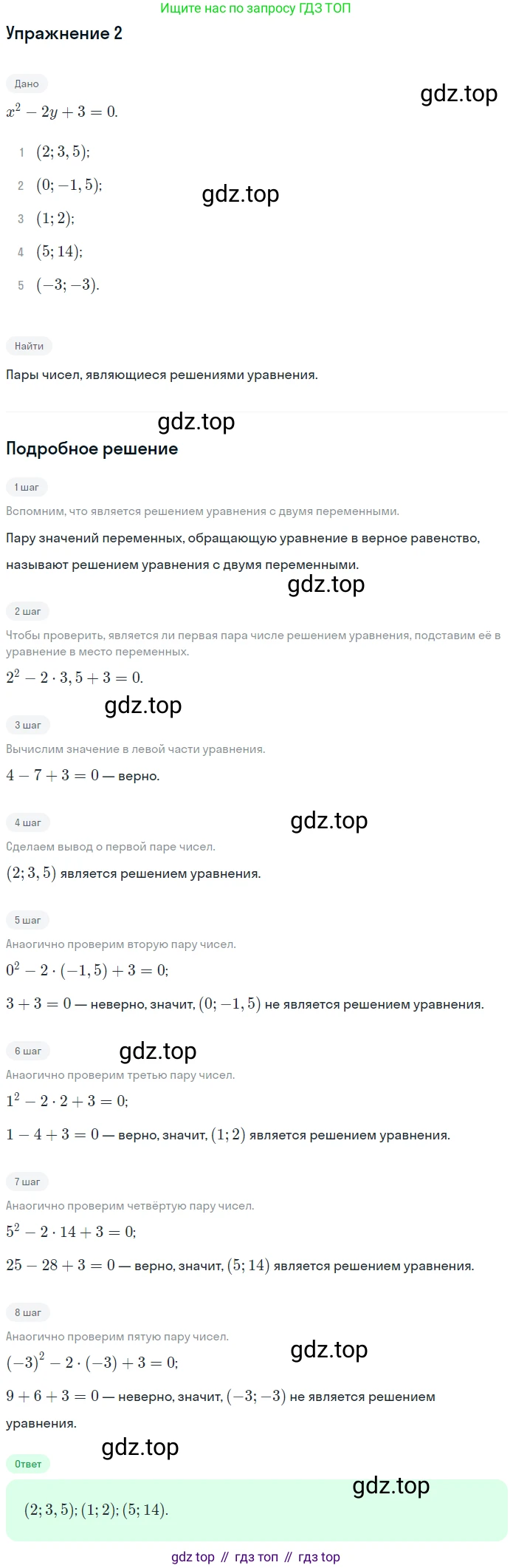 ГДЗ Алгебра, 7 класс рабочая тетрадь, авторы: Мерзляк Аркадий Григорьевич, Полонский Виталий Борисович, Якир Михаил Семёнович, издательство Просвещение, Москва, 2018, страница 28, номер 2, Решение 1
