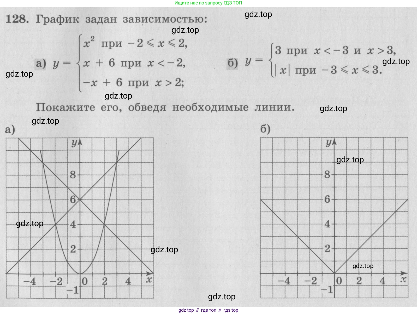 ГДЗ Алгебра, 7 класс рабочая тетрадь, авторы: Минаева Светлана Станиславовна, Рослова Лариса Олеговна, издательство Просвещение, Москва, 2018 - 2022, голубого цвета, страница 64, номер 128, Условие