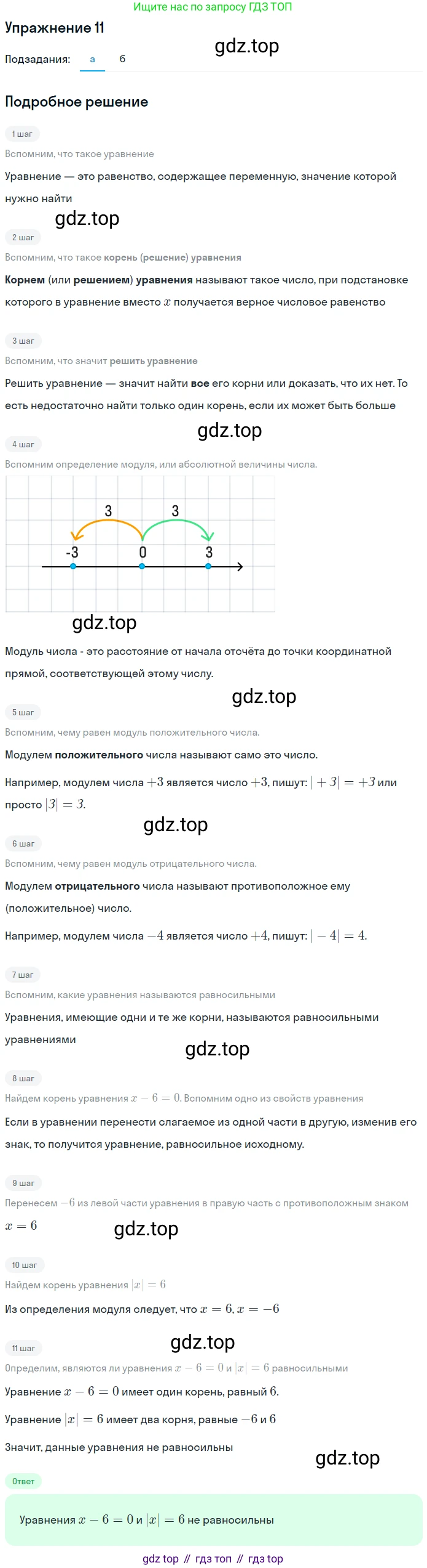 ГДЗ Алгебра, 7 класс рабочая тетрадь, авторы: Миндюк Нора Григорьевна, Шлыкова Инга Соломоновна, издательство Просвещение, Москва, 2017 - 2022, белого цвета, Часть 1, страница 25, номер 11, Решение (продолжение 2)