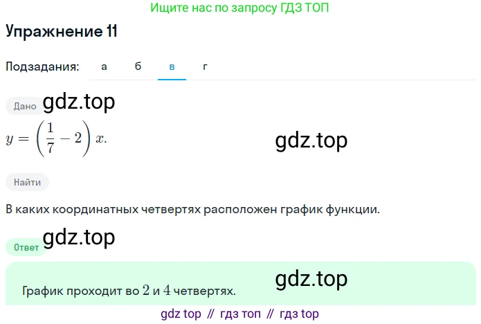 ГДЗ Алгебра, 7 класс рабочая тетрадь, авторы: Миндюк Нора Григорьевна, Шлыкова Инга Соломоновна, издательство Просвещение, Москва, 2017 - 2022, белого цвета, Часть 1, страница 63, номер 11, Решение (продолжение 3)