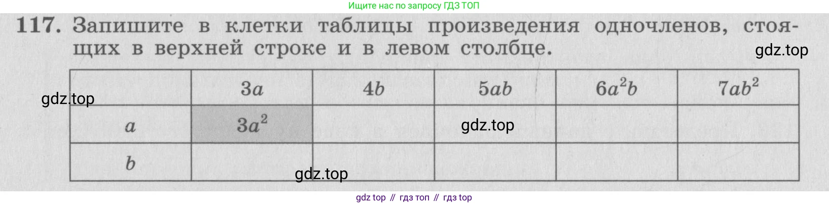 ГДЗ Алгебра, 7 класс рабочая тетрадь, автор: Потапов Михаил Константинович, издательство Просвещение, Москва, 2018, Часть 1, страница 45, номер 117, Условие