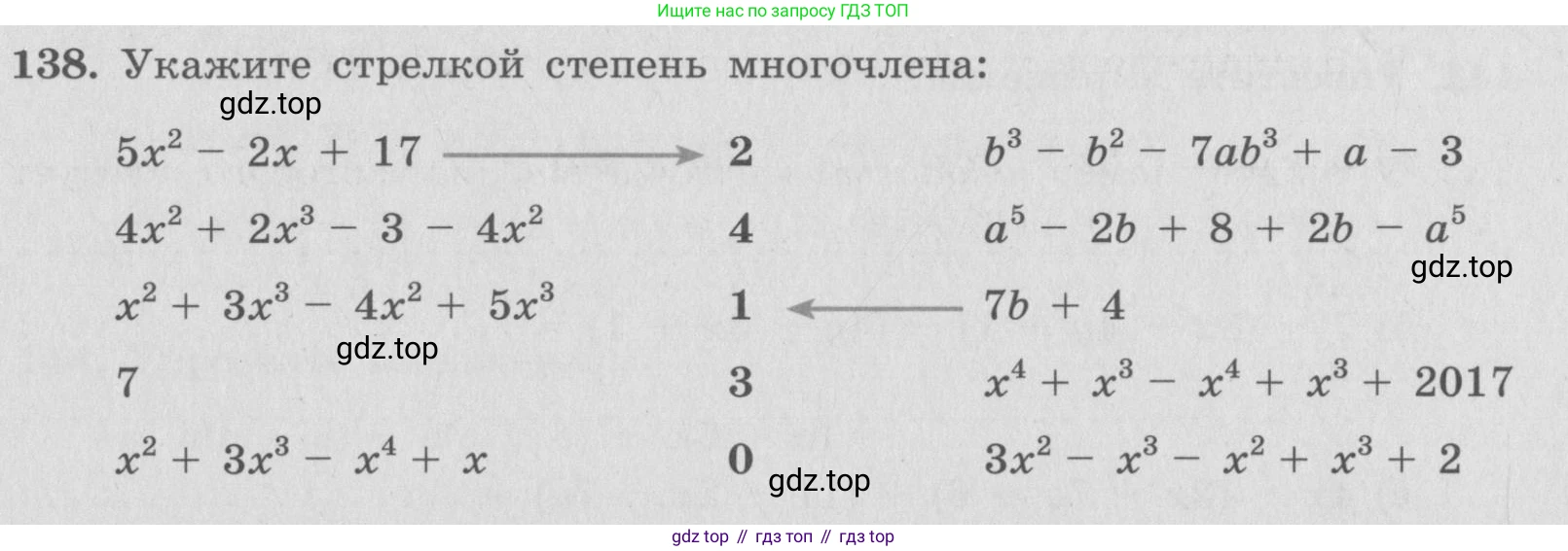 ГДЗ Алгебра, 7 класс рабочая тетрадь, автор: Потапов Михаил Константинович, издательство Просвещение, Москва, 2018, Часть 1, страница 51, номер 138, Условие