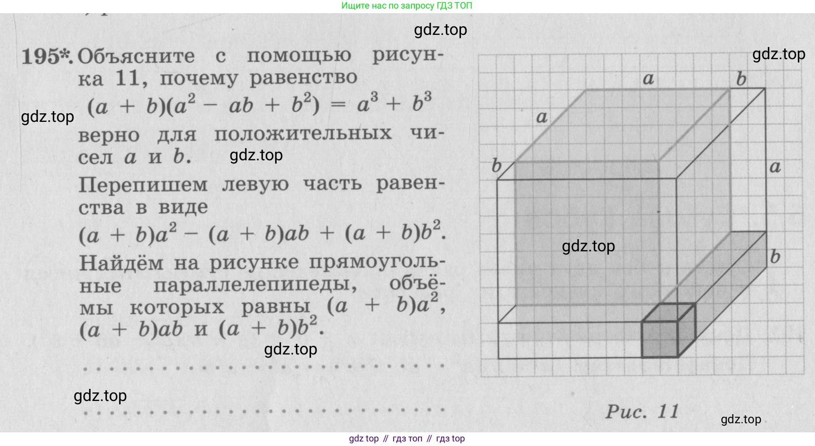 ГДЗ Алгебра, 7 класс рабочая тетрадь, автор: Потапов Михаил Константинович, издательство Просвещение, Москва, 2018, Часть 1, страница 70, номер 195, Условие