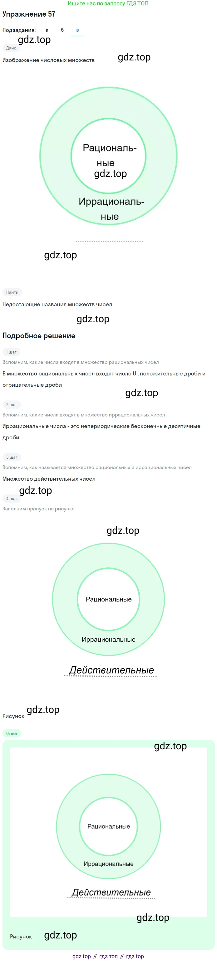 ГДЗ Алгебра, 7 класс рабочая тетрадь, автор: Потапов Михаил Константинович, издательство Просвещение, Москва, 2018, Часть 1, страница 26, номер 57, Решение (продолжение 3)
