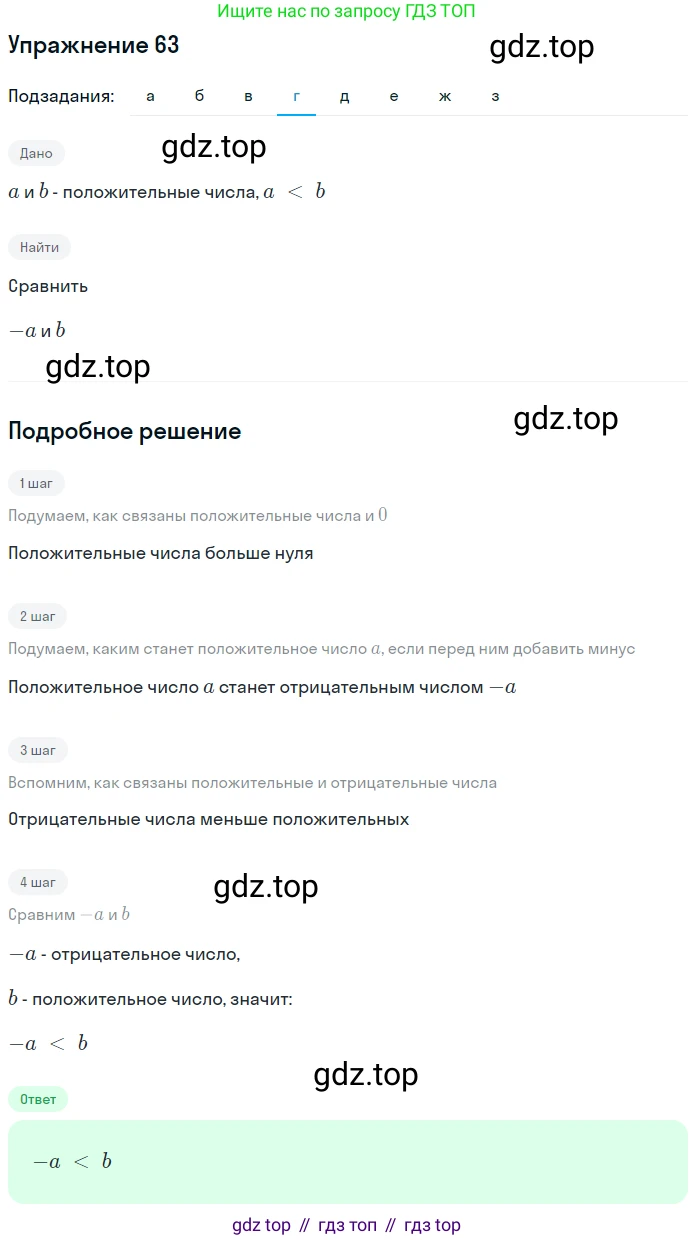 ГДЗ Алгебра, 7 класс рабочая тетрадь, автор: Потапов Михаил Константинович, издательство Просвещение, Москва, 2018, Часть 1, страница 28, номер 63, Решение (продолжение 4)