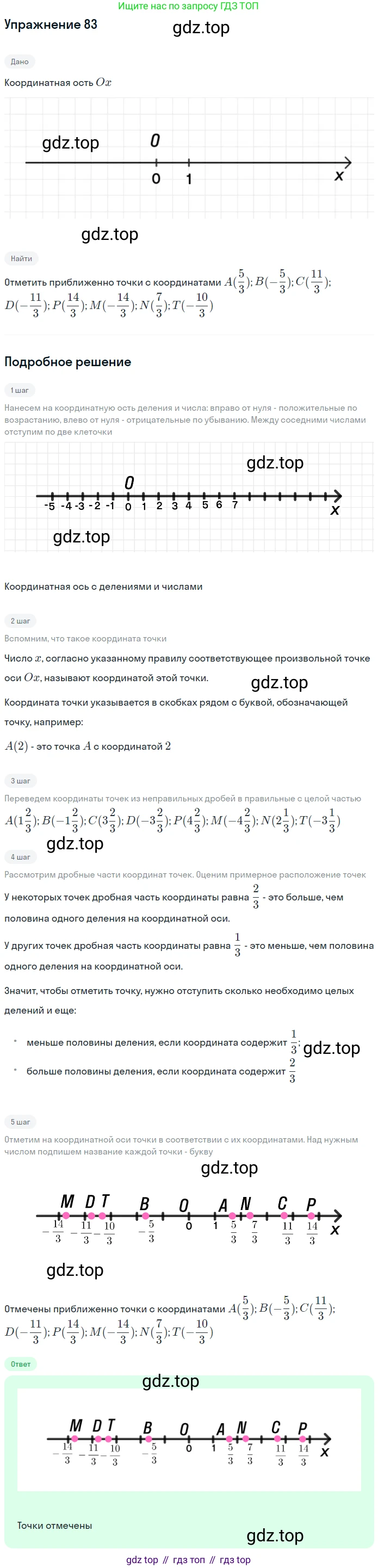 ГДЗ Алгебра, 7 класс рабочая тетрадь, автор: Потапов Михаил Константинович, издательство Просвещение, Москва, 2018, Часть 1, страница 34, номер 83, Решение