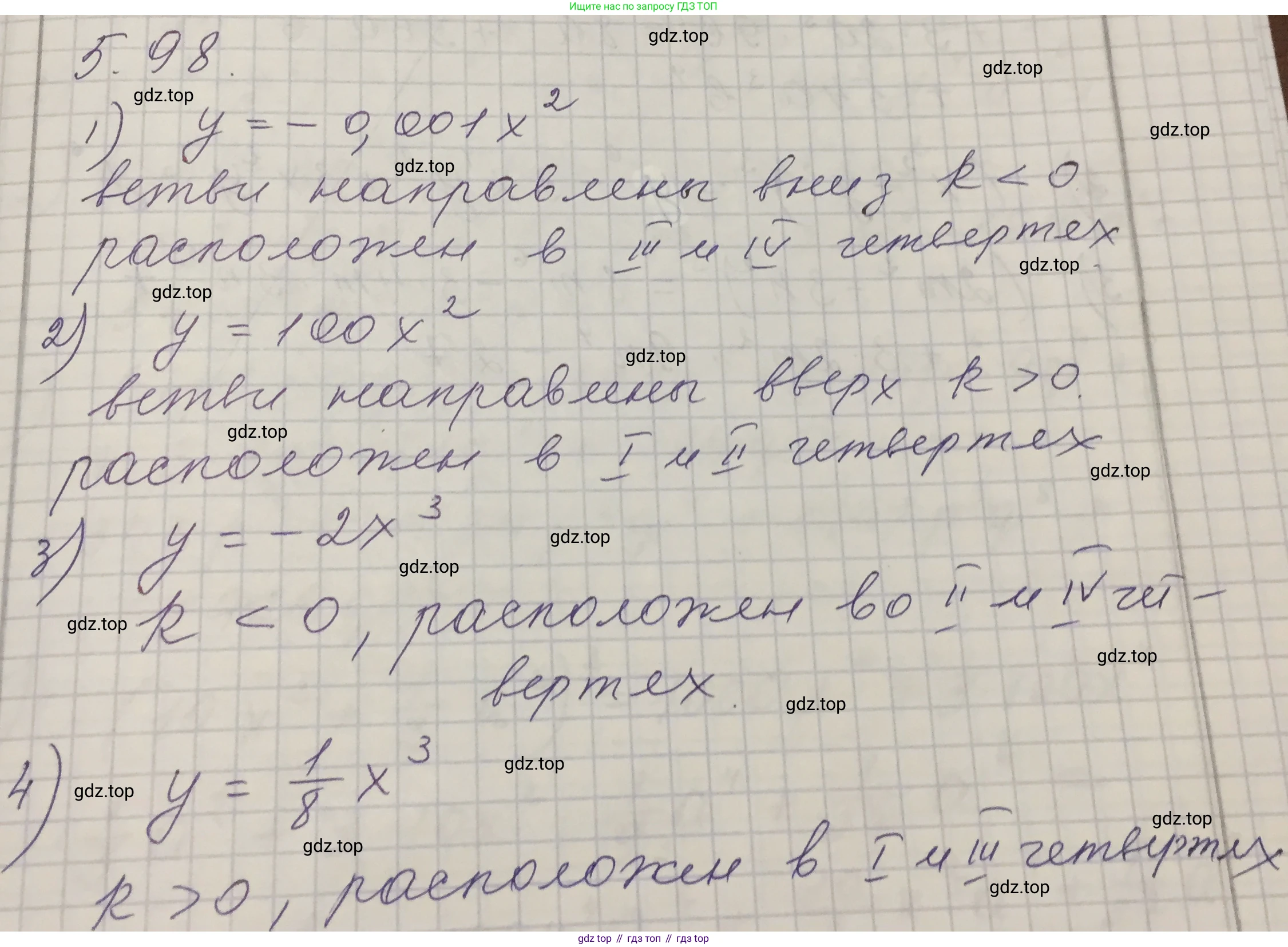 ГДЗ Алгебра, 7 класс Учебник, авторы: Шыныбеков Абдухали Насырович, Шыныбеков Данияр Абдухалиевич, издательство Атамұра, Алматы, 2017, зелёного цвета, страница 150, номер 5.98, Решение