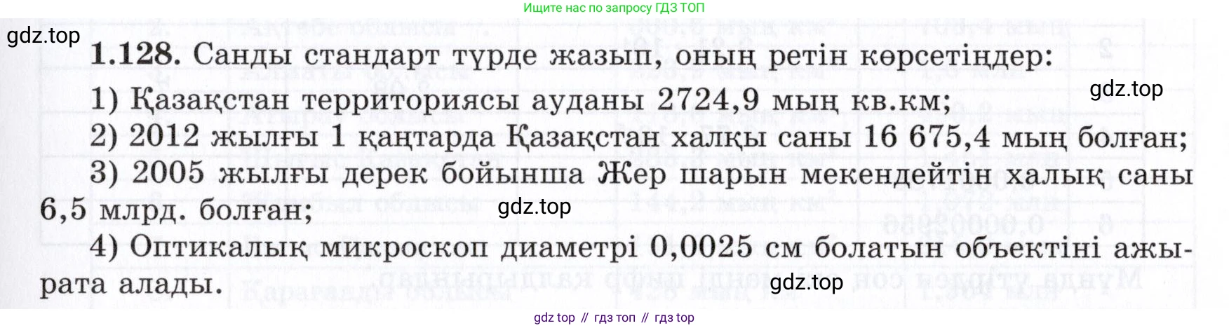 ГДЗ Алгебра, 7 класс Учебник, авторы: Шыныбеков Абдухали Насырович, Шыныбеков Данияр Абдухалиевич, издательство Атамұра, Алматы, 2017, зелёного цвета, страница 38, номер 1.128, Условие (КЗ)