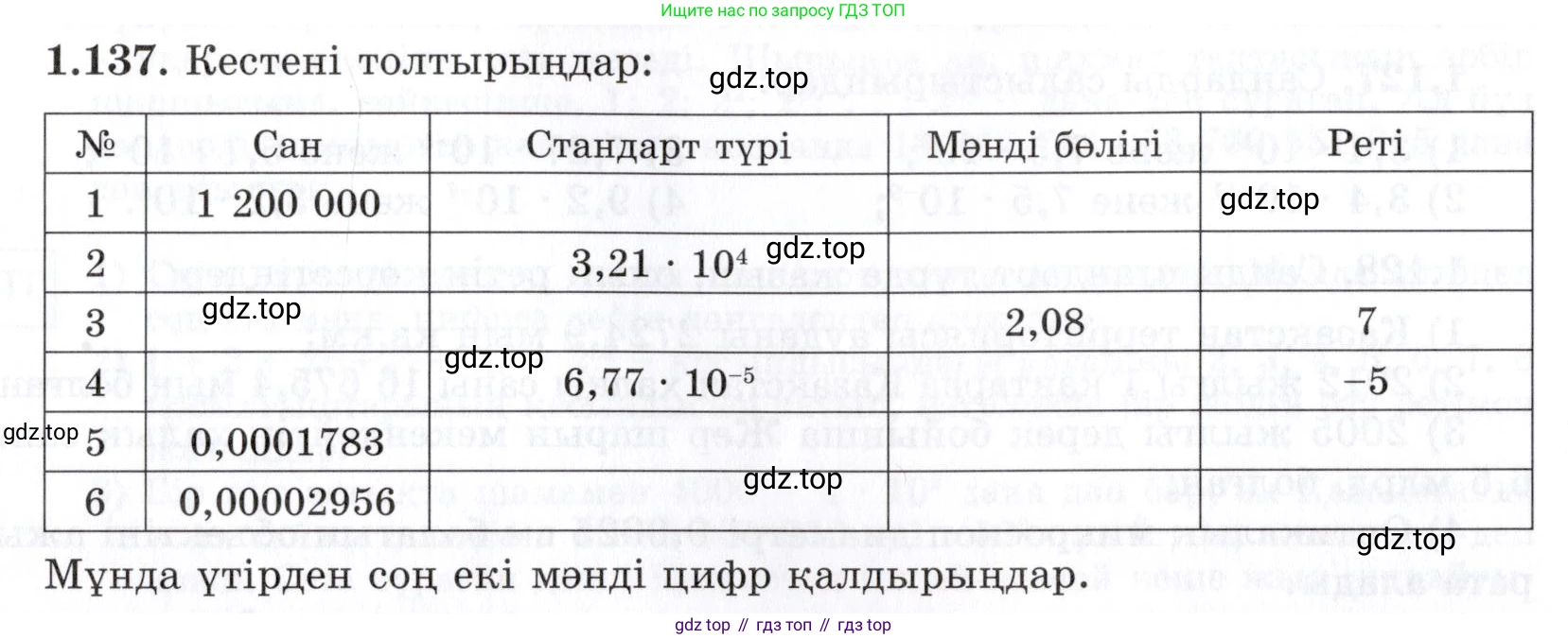 ГДЗ Алгебра, 7 класс Учебник, авторы: Шыныбеков Абдухали Насырович, Шыныбеков Данияр Абдухалиевич, издательство Атамұра, Алматы, 2017, зелёного цвета, страница 39, номер 1.137, Условие (КЗ)