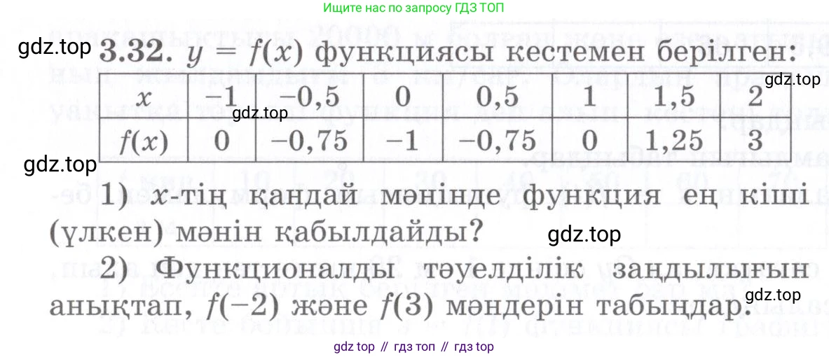 ГДЗ Алгебра, 7 класс Учебник, авторы: Шыныбеков Абдухали Насырович, Шыныбеков Данияр Абдухалиевич, издательство Атамұра, Алматы, 2017, зелёного цвета, страница 84, номер 3.32, Условие (КЗ)