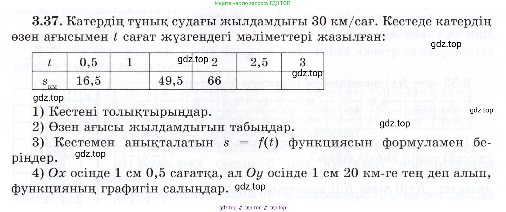 ГДЗ Алгебра, 7 класс Учебник, авторы: Шыныбеков Абдухали Насырович, Шыныбеков Данияр Абдухалиевич, издательство Атамұра, Алматы, 2017, зелёного цвета, страница 85, номер 3.37, Условие (КЗ)