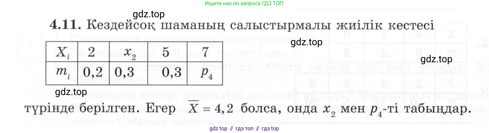 ГДЗ Алгебра, 7 класс Учебник, авторы: Шыныбеков Абдухали Насырович, Шыныбеков Данияр Абдухалиевич, издательство Атамұра, Алматы, 2017, зелёного цвета, страница 125, номер 4.11, Условие (КЗ)