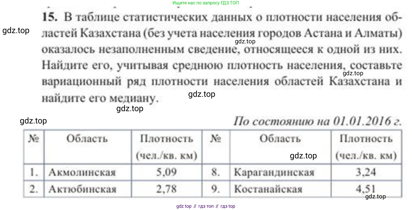 ГДЗ Алгебра, 8 класс Учебник, авторы: Солтан Генадий Николаевич, Солтан Алла Евгеньевна, Жумадилова Аманбала Жумадиловна, издательство Кокшетау, Алматы, 2018, страница 12, номер 15, Условие РУС