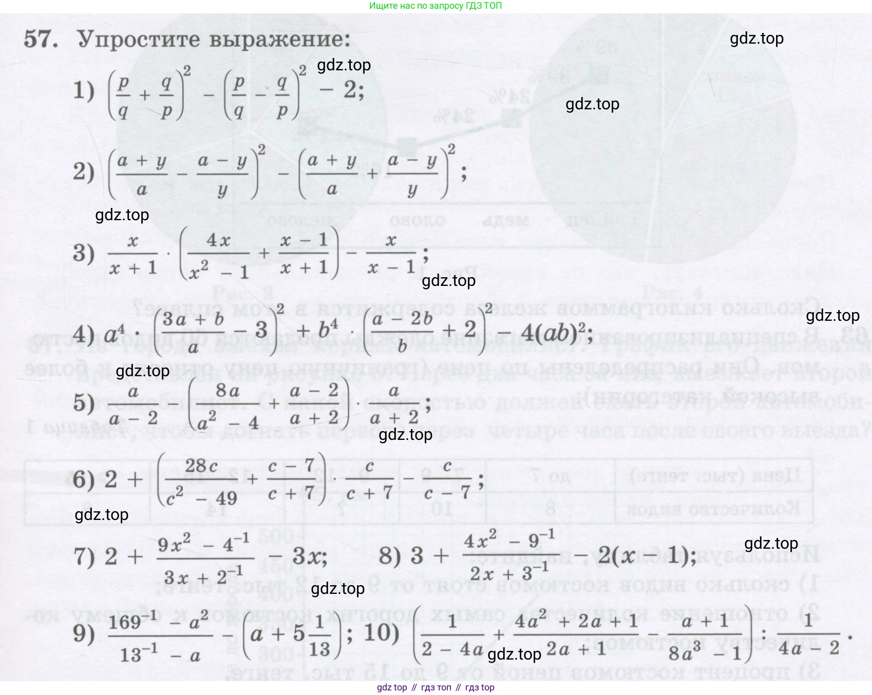 ГДЗ Алгебра, 8 класс Учебник, авторы: Абылкасымова Алма Есимбековна, Кучер Татьяна Павловна, Корчевский Владимир Евгеньевич, Жумагулова Зауре Абдыкеновна, издательство Мектеп, Алматы, 2018, страница 13, номер 57, Условие