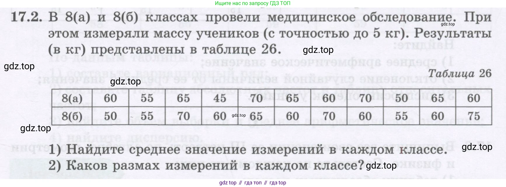 ГДЗ Алгебра, 8 класс Учебник, авторы: Абылкасымова Алма Есимбековна, Кучер Татьяна Павловна, Корчевский Владимир Евгеньевич, Жумагулова Зауре Абдыкеновна, издательство Мектеп, Алматы, 2018, страница 139, номер 17.2, Условие