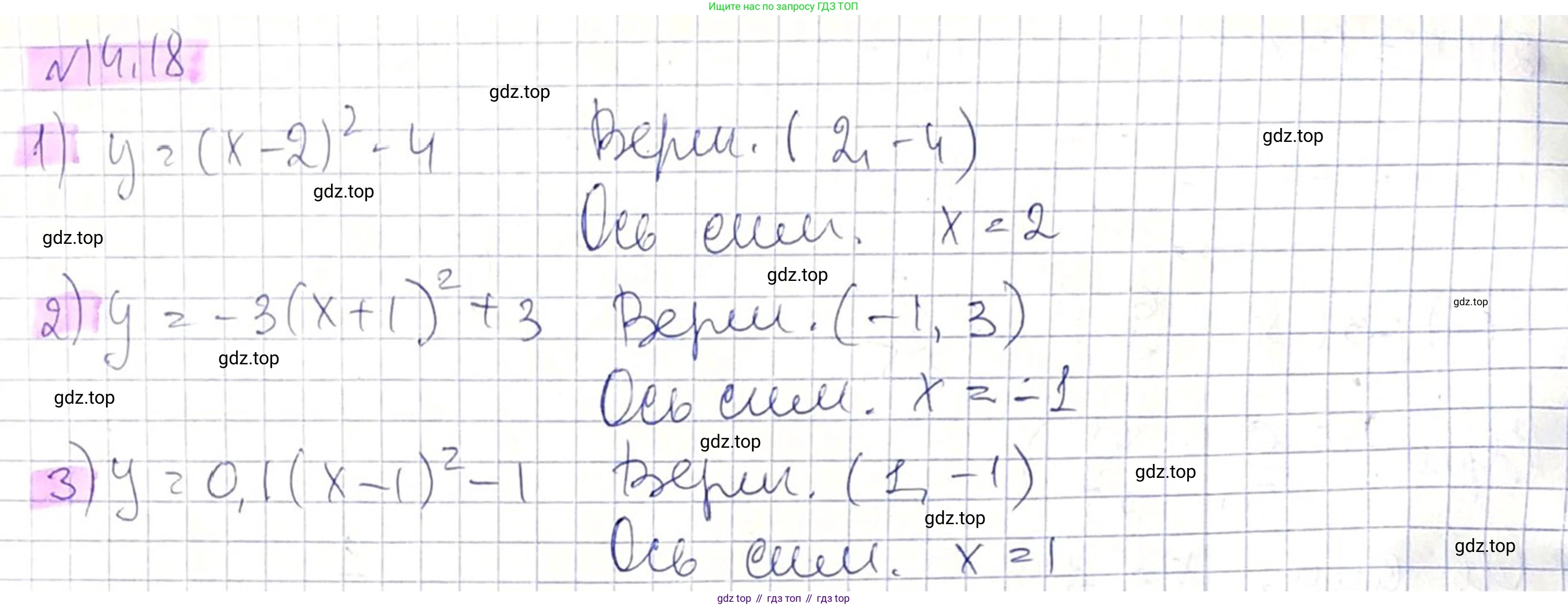 ГДЗ Алгебра, 8 класс Учебник, авторы: Абылкасымова Алма Есимбековна, Кучер Татьяна Павловна, Корчевский Владимир Евгеньевич, Жумагулова Зауре Абдыкеновна, издательство Мектеп, Алматы, 2018, страница 121, номер 14.18, Решение