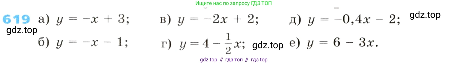 ГДЗ Алгебра, 8 класс Учебник, авторы: Дорофеев Георгий Владимирович, Суворова Светлана Борисовна, Бунимович Евгений Абрамович, Кузнецова Людмила Викторовна, Минаева Светлана Станиславовна, Рослова Лариса Олеговна, издательство Просвещение, Москва, 2019 - 2022, белого цвета, страница 186, номер 619, Условие