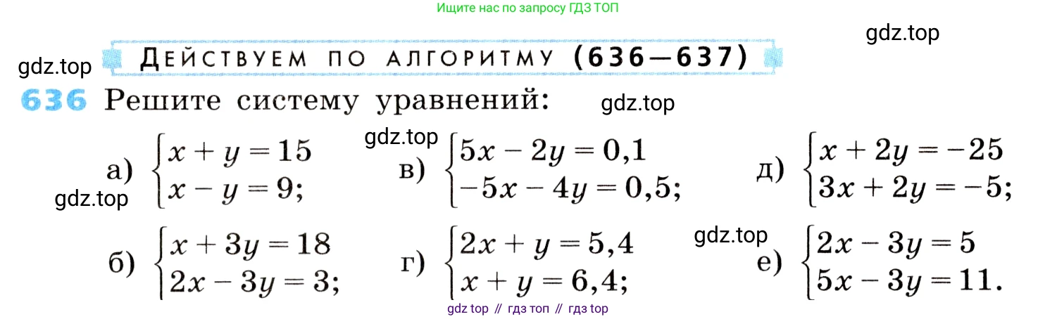 ГДЗ Алгебра, 8 класс Учебник, авторы: Дорофеев Георгий Владимирович, Суворова Светлана Борисовна, Бунимович Евгений Абрамович, Кузнецова Людмила Викторовна, Минаева Светлана Станиславовна, Рослова Лариса Олеговна, издательство Просвещение, Москва, 2019 - 2022, белого цвета, страница 195, номер 636, Условие