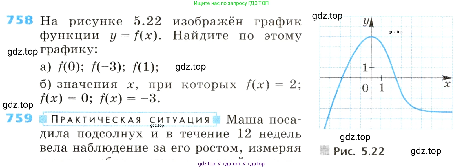 ГДЗ Алгебра, 8 класс Учебник, авторы: Дорофеев Георгий Владимирович, Суворова Светлана Борисовна, Бунимович Евгений Абрамович, Кузнецова Людмила Викторовна, Минаева Светлана Станиславовна, Рослова Лариса Олеговна, издательство Просвещение, Москва, 2019 - 2022, белого цвета, страница 246, номер 758, Условие