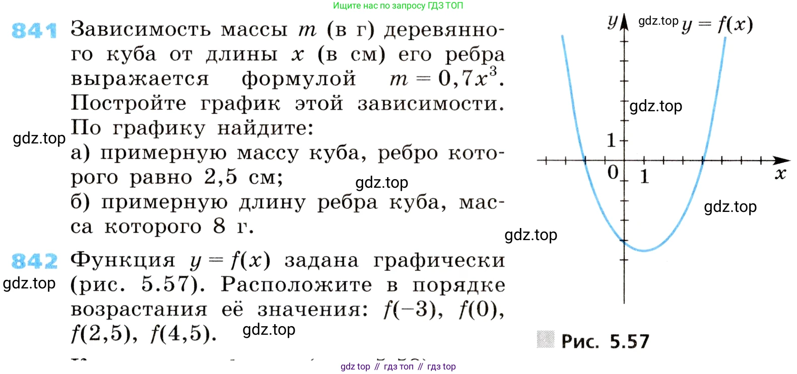 ГДЗ Алгебра, 8 класс Учебник, авторы: Дорофеев Георгий Владимирович, Суворова Светлана Борисовна, Бунимович Евгений Абрамович, Кузнецова Людмила Викторовна, Минаева Светлана Станиславовна, Рослова Лариса Олеговна, издательство Просвещение, Москва, 2019 - 2022, белого цвета, страница 274, номер 842, Условие