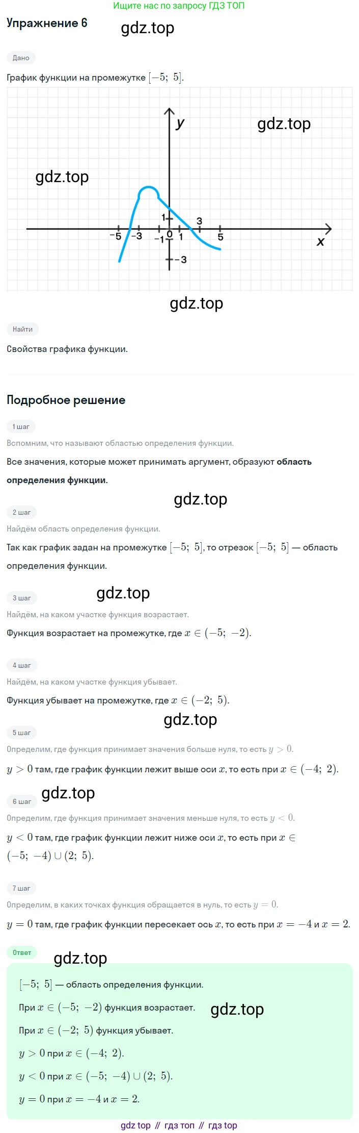 ГДЗ Алгебра, 8 класс Учебник, авторы: Дорофеев Георгий Владимирович, Суворова Светлана Борисовна, Бунимович Евгений Абрамович, Кузнецова Людмила Викторовна, Минаева Светлана Станиславовна, Рослова Лариса Олеговна, издательство Просвещение, Москва, 2019 - 2022, белого цвета, страница 277, номер 6, Решение 1
