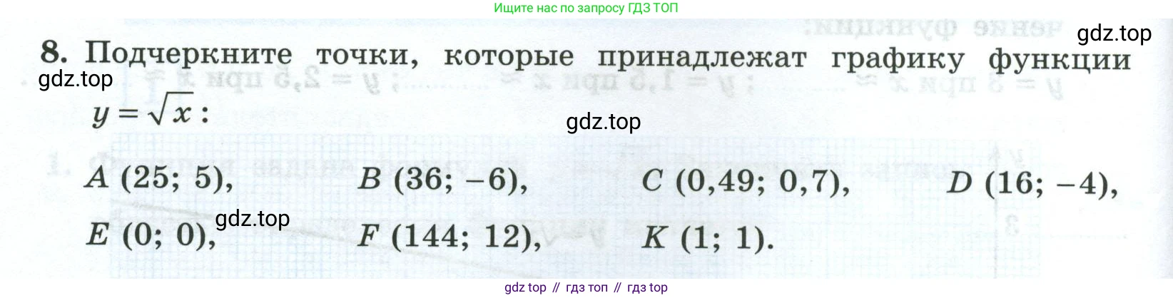 Алгебра, 8 класс рабочая тетрадь, авторы: Крайнева Лариса Борисовна, Миндюк Нора Григорьевна, Шлыкова Инга Соломоновна, издательство Просвещение, Москва, 2024, белого цвета, Часть 1, страница 68, номер 8, Условие
