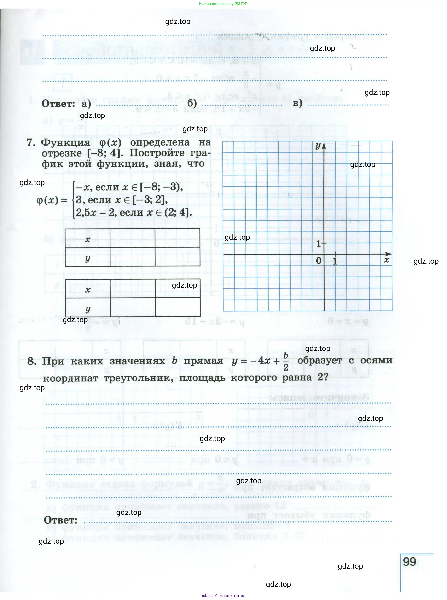 Алгебра, 8 класс рабочая тетрадь, авторы: Крайнева Лариса Борисовна, Миндюк Нора Григорьевна, Шлыкова Инга Соломоновна, издательство Просвещение, Москва, 2024, белого цвета, Часть 1, страница 99