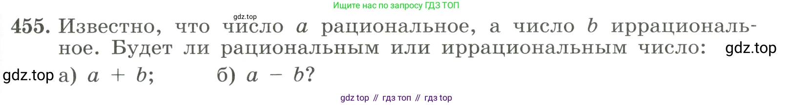 ГДЗ Алгебра, 8 класс Учебник, авторы: Макарычев Юрий Николаевич, Миндюк Нора Григорьевна, Нешков Константин Иванович, Суворова Светлана Борисовна, издательство Просвещение, Москва, 2023, белого цвета, страница 107, номер 455, Условие