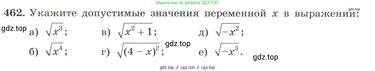 ГДЗ Алгебра, 8 класс Учебник, авторы: Макарычев Юрий Николаевич, Миндюк Нора Григорьевна, Нешков Константин Иванович, Суворова Светлана Борисовна, издательство Просвещение, Москва, 2023, белого цвета, страница 108, номер 462, Условие