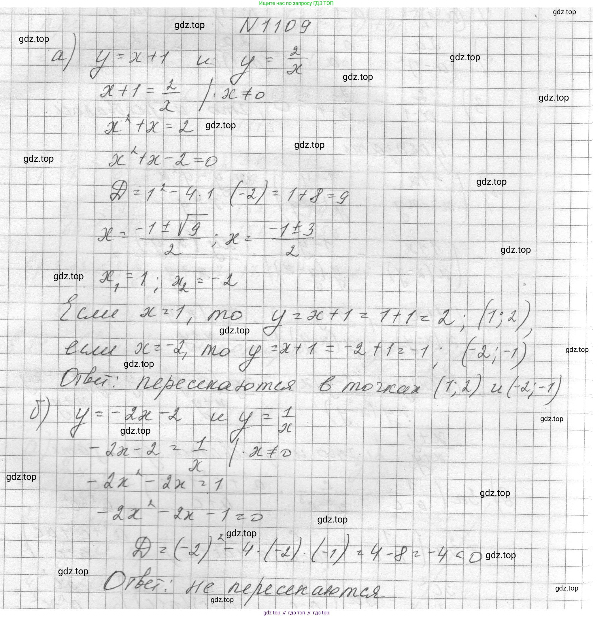 ГДЗ Алгебра, 8 класс Учебник, авторы: Макарычев Юрий Николаевич, Миндюк Нора Григорьевна, Нешков Константин Иванович, Суворова Светлана Борисовна, издательство Просвещение, Москва, 2023, белого цвета, страница 248, номер 1109, Решение