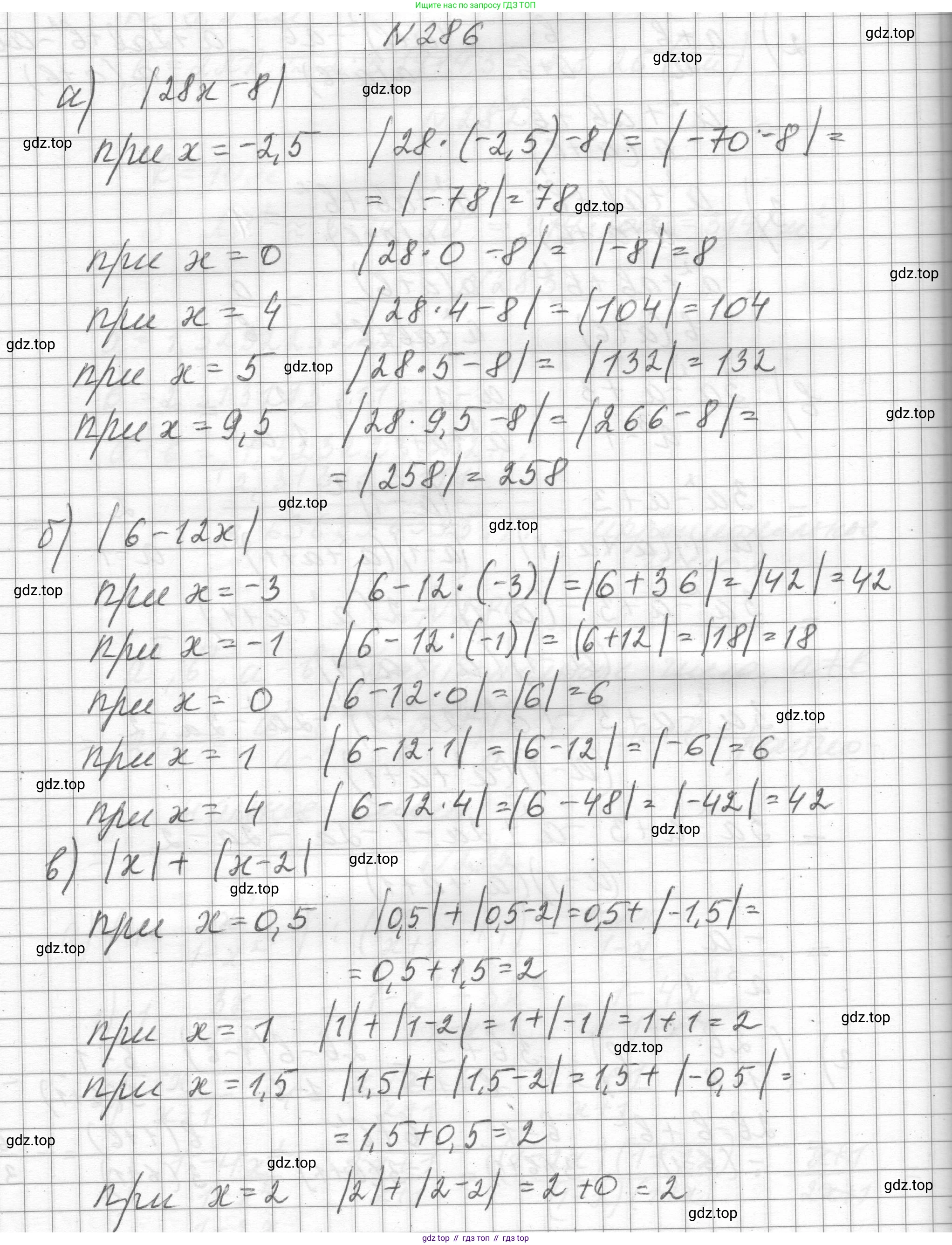 ГДЗ Алгебра, 8 класс Учебник, авторы: Макарычев Юрий Николаевич, Миндюк Нора Григорьевна, Нешков Константин Иванович, Суворова Светлана Борисовна, издательство Просвещение, Москва, 2023, белого цвета, страница 70, номер 286, Решение