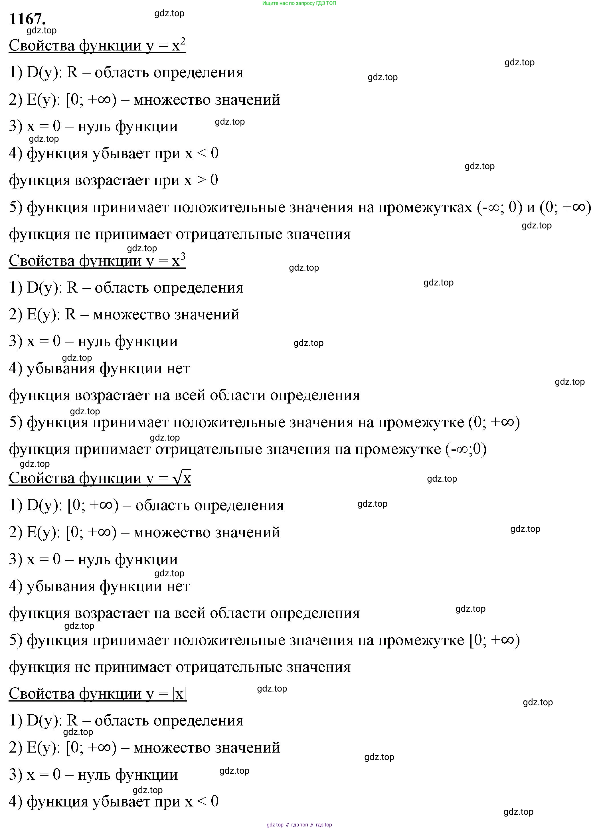 ГДЗ Алгебра, 8 класс Учебник, авторы: Макарычев Юрий Николаевич, Миндюк Нора Григорьевна, Нешков Константин Иванович, Суворова Светлана Борисовна, издательство Просвещение, Москва, 2023, белого цвета, страница 260, номер 1167, Решение 2