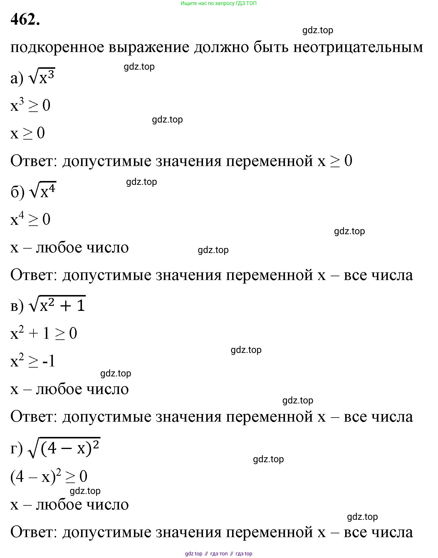 ГДЗ Алгебра, 8 класс Учебник, авторы: Макарычев Юрий Николаевич, Миндюк Нора Григорьевна, Нешков Константин Иванович, Суворова Светлана Борисовна, издательство Просвещение, Москва, 2023, белого цвета, страница 108, номер 462, Решение 2