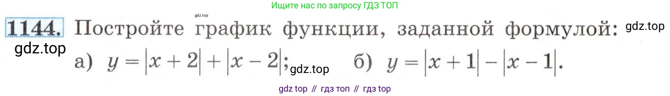 ГДЗ Алгебра, 8 класс Учебник, авторы: Макарычев Юрий Николаевич, Миндюк Нора Григорьевна, Нешков Константин Иванович, Суворова Светлана Борисовна, издательство Просвещение, Москва, 2019 - 2022, белого цвета, страница 257, номер 1144, Условие