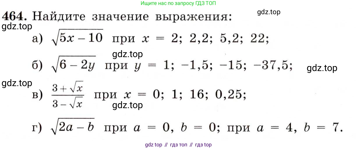 ГДЗ Алгебра, 8 класс Учебник, авторы: Макарычев Юрий Николаевич, Миндюк Нора Григорьевна, Нешков Константин Иванович, Суворова Светлана Борисовна, издательство Просвещение, Москва, 2019 - 2022, белого цвета, страница 110, номер 464, Условие