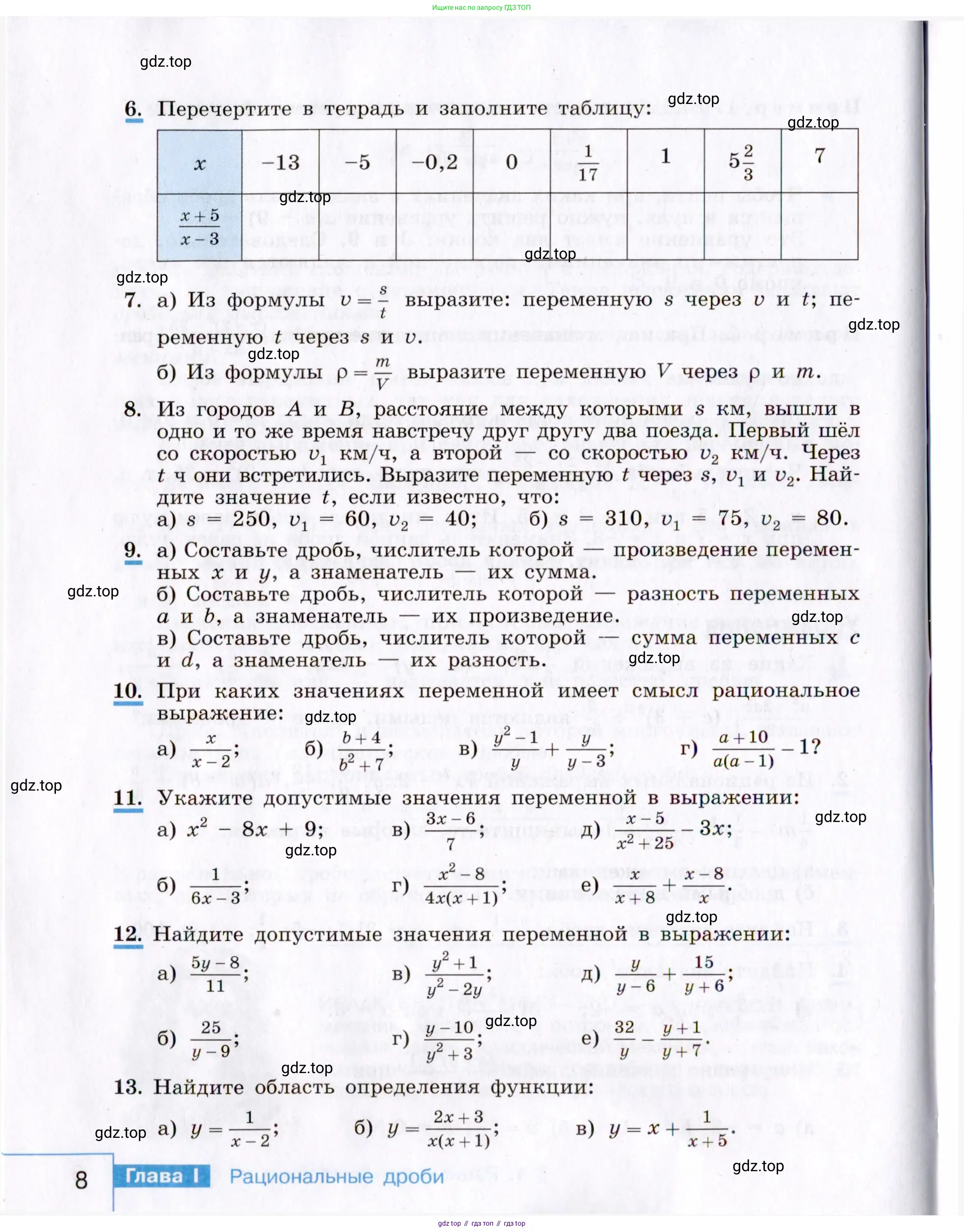 Алгебра, 8 класс Учебник, авторы: Макарычев Юрий Николаевич, Миндюк Нора Григорьевна, Нешков Константин Иванович, Суворова Светлана Борисовна, издательство Просвещение, Москва, 2019 - 2022, белого цвета, страница 8