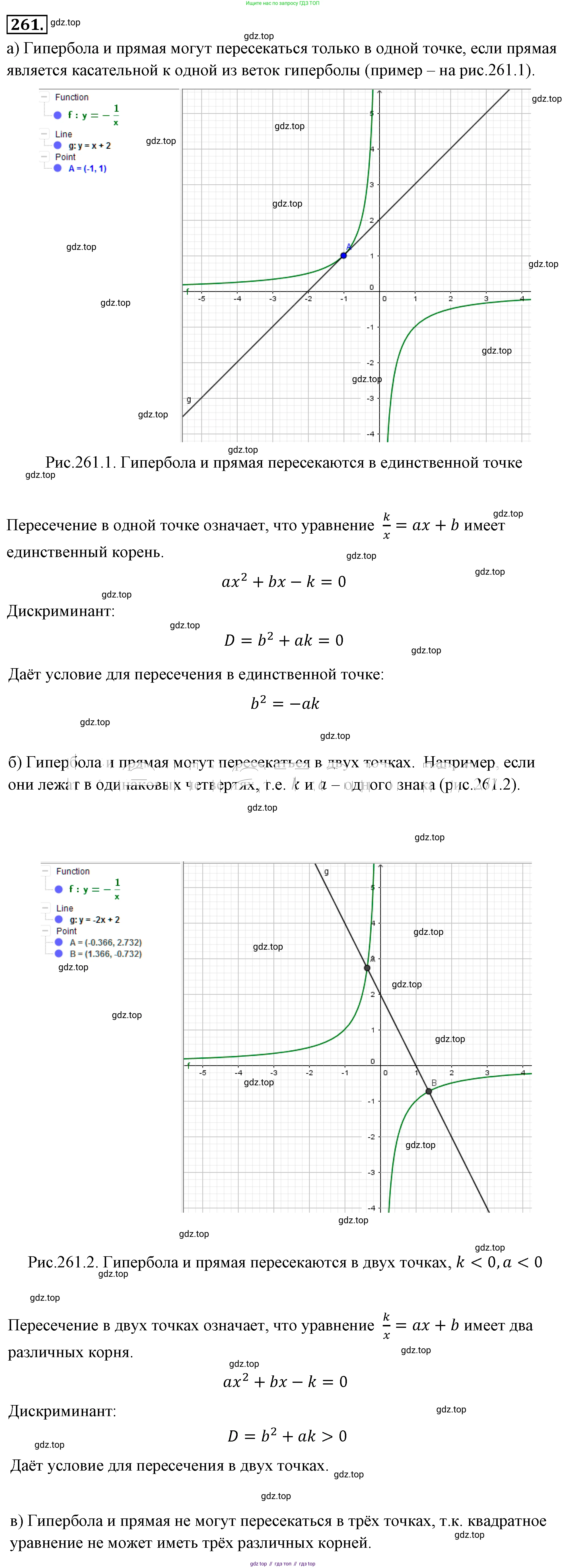 ГДЗ Алгебра, 8 класс Учебник, авторы: Макарычев Юрий Николаевич, Миндюк Нора Григорьевна, Нешков Константин Иванович, Суворова Светлана Борисовна, издательство Просвещение, Москва, 2019 - 2022, белого цвета, страница 60, номер 261, Решение 4