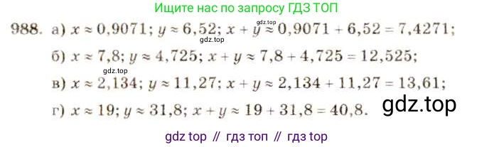 ГДЗ Алгебра, 8 класс Учебник, авторы: Макарычев Юрий Николаевич, Миндюк Нора Григорьевна, Нешков Константин Иванович, Суворова Светлана Борисовна, издательство Просвещение, Москва, 2019 - 2022, белого цвета, страница 219, номер 988, Решение 5
