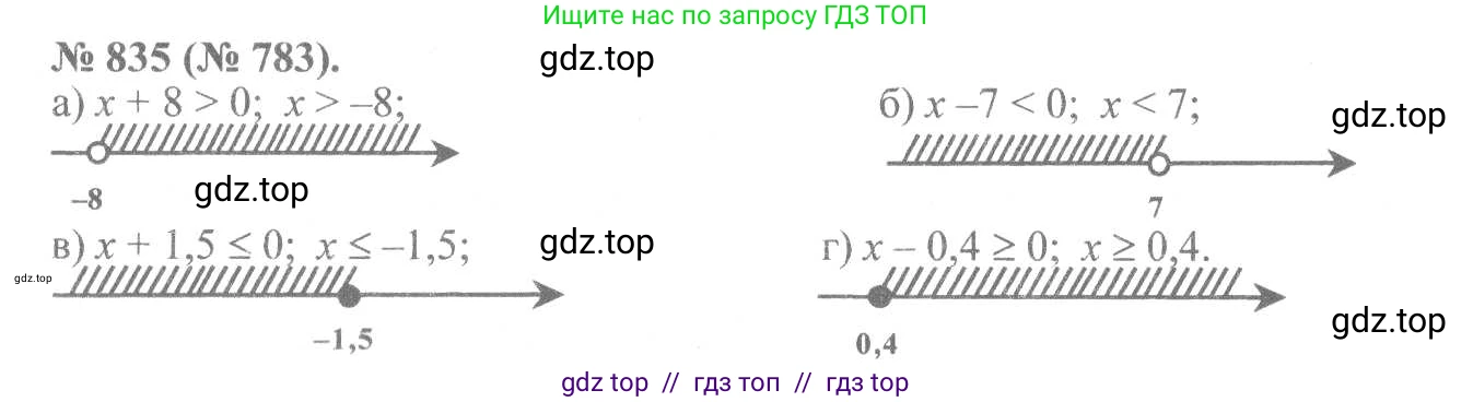 Алгебра, 8 класс Учебник, авторы: Макарычев Юрий Николаевич, Миндюк Нора Григорьевна, Нешков Константин Иванович, Суворова Светлана Борисовна, издательство Просвещение, Москва, 2019 - 2022, белого цвета, страница 189, номер 835, Решение 7