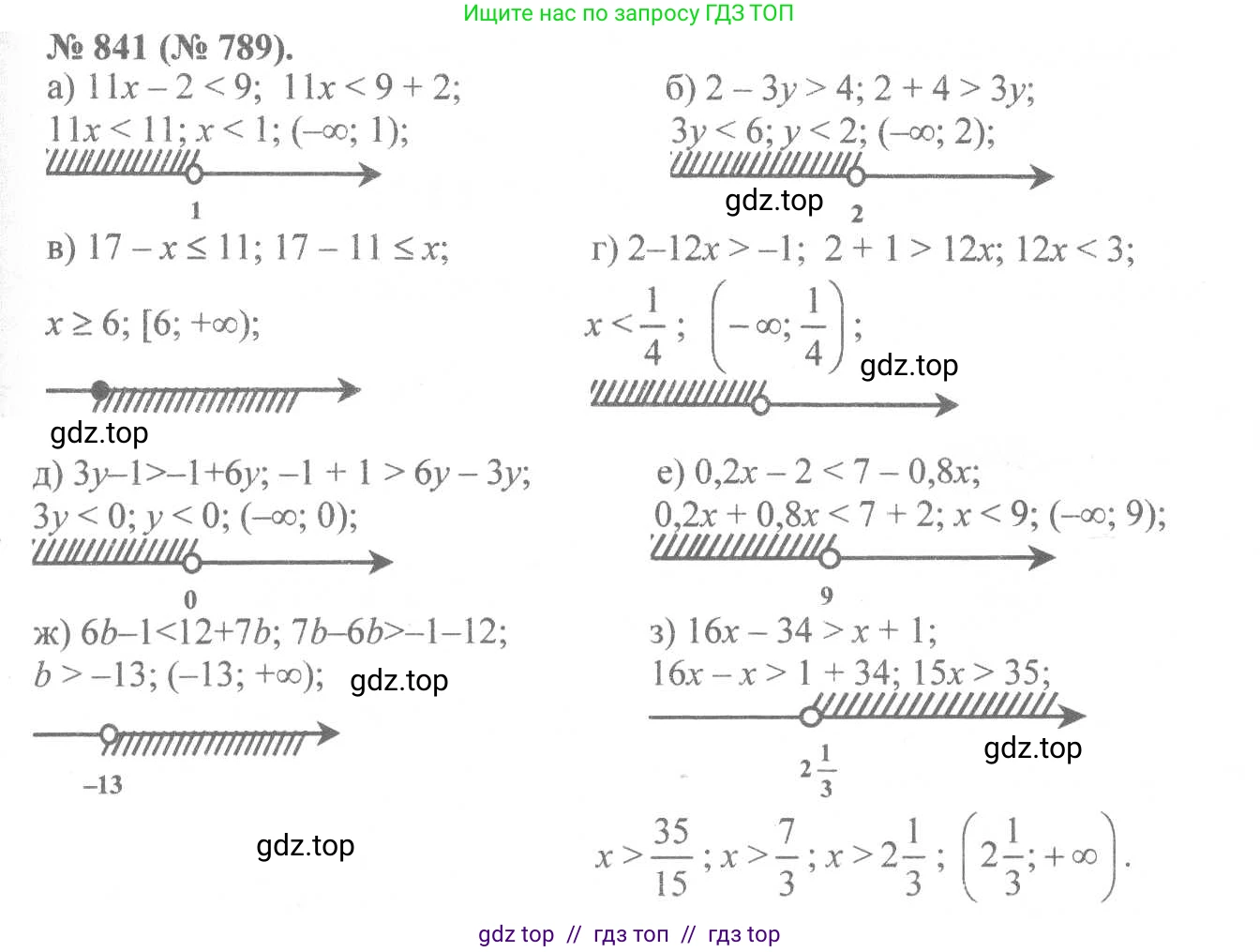 Алгебра, 8 класс Учебник, авторы: Макарычев Юрий Николаевич, Миндюк Нора Григорьевна, Нешков Константин Иванович, Суворова Светлана Борисовна, издательство Просвещение, Москва, 2019 - 2022, белого цвета, страница 190, номер 841, Решение 7