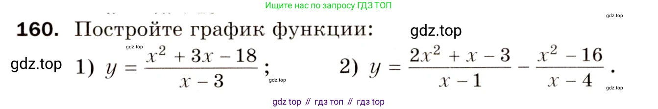 Алгебра, 8 класс Дидактические материалы, авторы: Мерзляк Аркадий Григорьевич, Полонский Виталий Борисович, Рабинович Ефим Михайлович, Якир Михаил Семёнович, издательство Просвещение, Москва, 2014, розового цвета, страница 83, номер 160, Условие