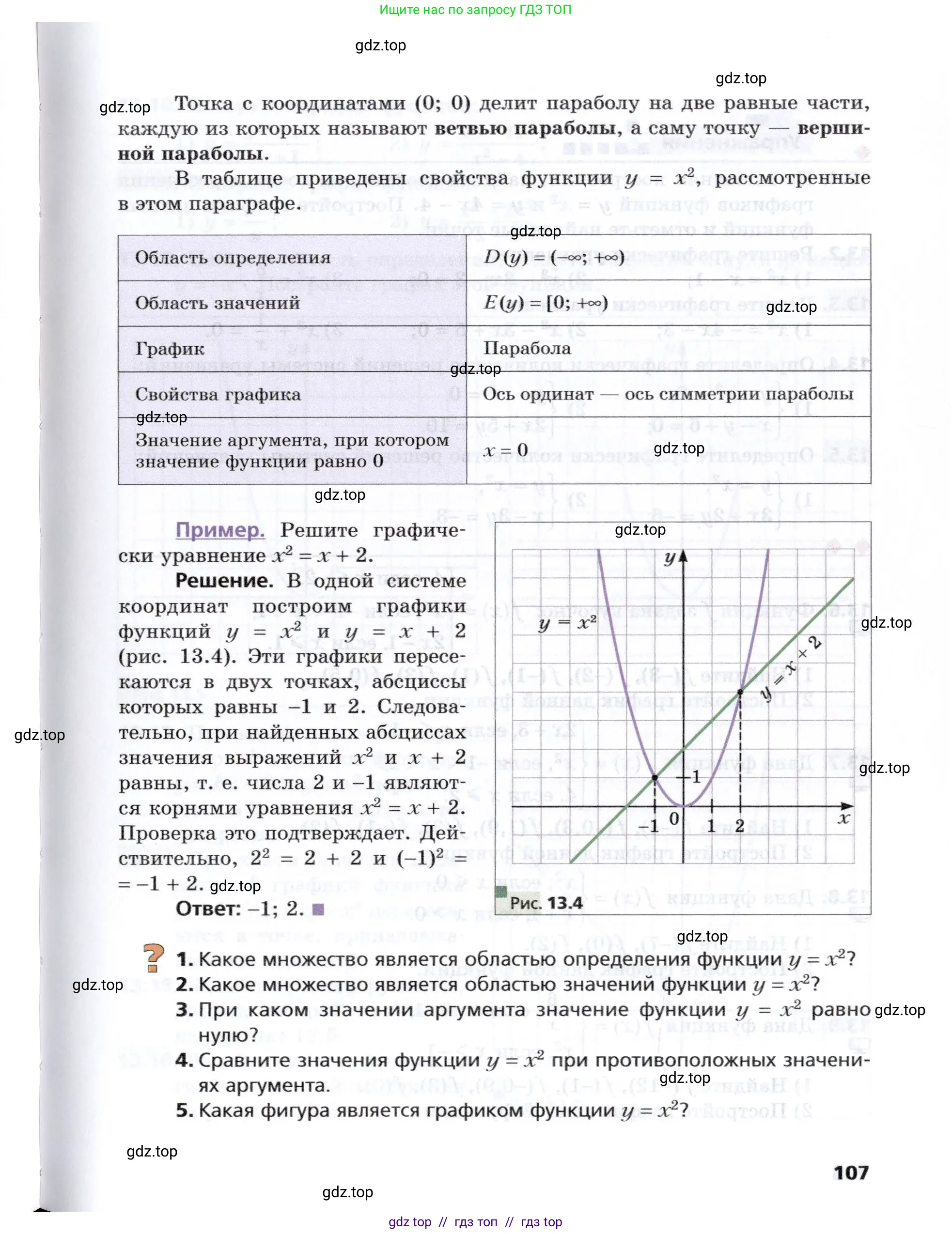 Алгебра, 8 класс Учебник, авторы: Мерзляк Аркадий Григорьевич, Поляков Виталий Михайлович, издательство Просвещение, Москва, 2014, розового цвета, страница 107
