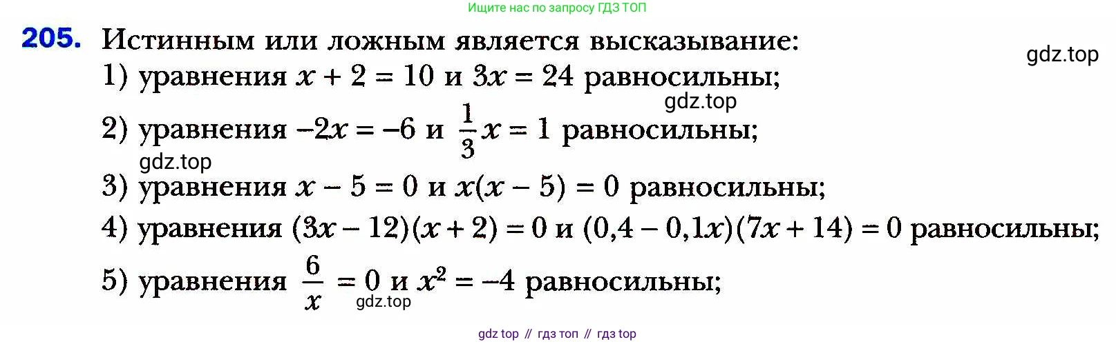 ГДЗ Алгебра, 8 класс Учебник, авторы: Мерзляк Аркадий Григорьевич, Полонский Виталий Борисович, Якир Михаил Семёнович, издательство Просвещение, Москва, 2018 - 2022, розового цвета, страница 55, номер 205, Условие