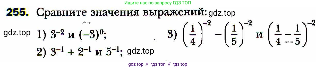 ГДЗ Алгебра, 8 класс Учебник, авторы: Мерзляк Аркадий Григорьевич, Полонский Виталий Борисович, Якир Михаил Семёнович, издательство Просвещение, Москва, 2018 - 2022, розового цвета, страница 64, номер 255, Условие