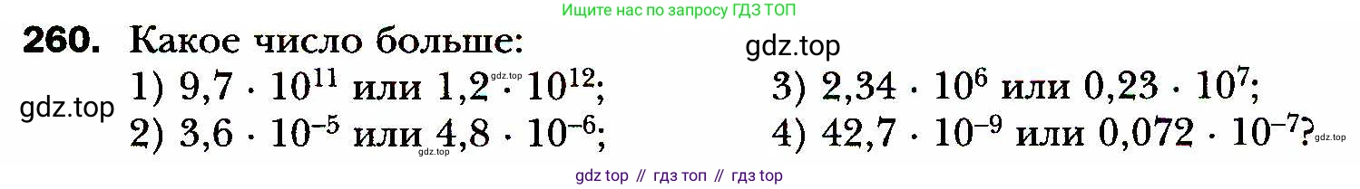 ГДЗ Алгебра, 8 класс Учебник, авторы: Мерзляк Аркадий Григорьевич, Полонский Виталий Борисович, Якир Михаил Семёнович, издательство Просвещение, Москва, 2018 - 2022, розового цвета, страница 65, номер 260, Условие