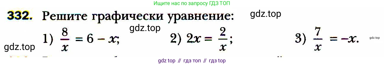 ГДЗ Алгебра, 8 класс Учебник, авторы: Мерзляк Аркадий Григорьевич, Полонский Виталий Борисович, Якир Михаил Семёнович, издательство Просвещение, Москва, 2018 - 2022, розового цвета, страница 82, номер 332, Условие