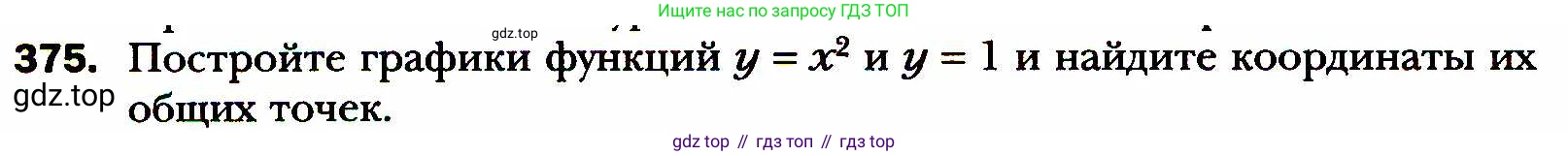 ГДЗ Алгебра, 8 класс Учебник, авторы: Мерзляк Аркадий Григорьевич, Полонский Виталий Борисович, Якир Михаил Семёнович, издательство Просвещение, Москва, 2018 - 2022, розового цвета, страница 94, номер 375, Условие