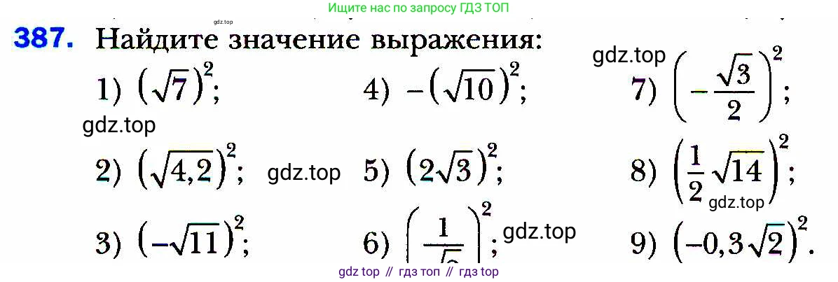 ГДЗ Алгебра, 8 класс Учебник, авторы: Мерзляк Аркадий Григорьевич, Полонский Виталий Борисович, Якир Михаил Семёнович, издательство Просвещение, Москва, 2018 - 2022, розового цвета, страница 100, номер 387, Условие